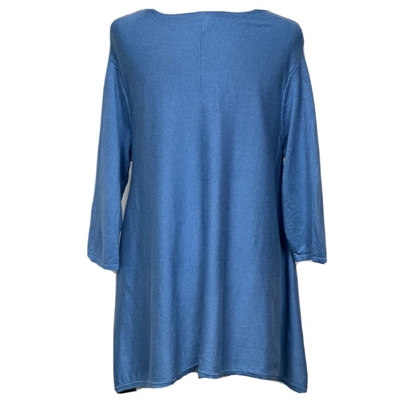 J. Jill Pure L Knit Pullover Tunic Top blue - Picture 4 of 12